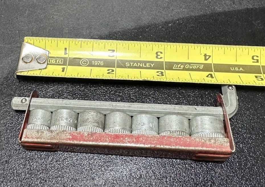 Vintage Miniature Allen GM Co. Socket Set Red See Pictures