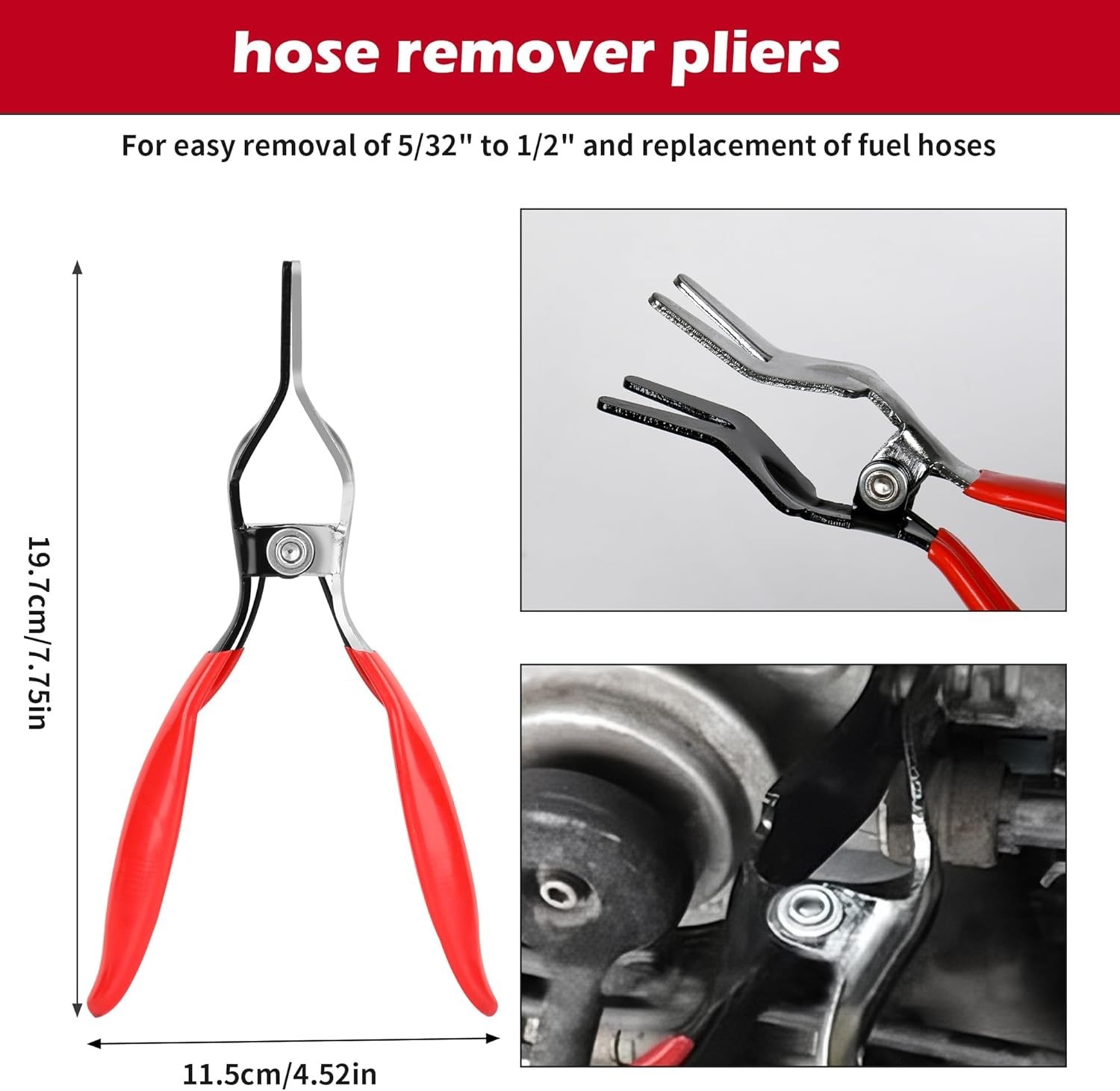 9Pcs Gripped Fuel Line Disconnect Pliers Set – Durable Cr-V Steel with Case