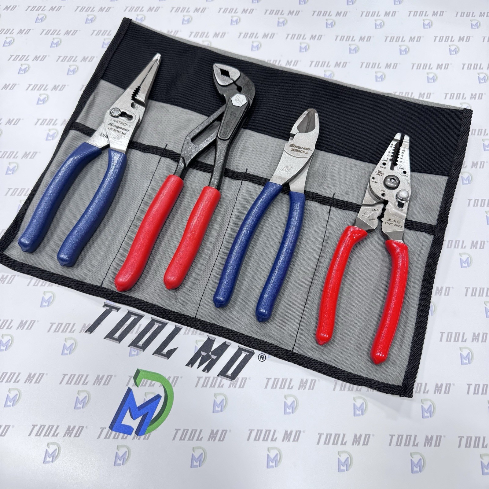 Snap-on Tools USA NEW 4pc Assorted Colors Plier Set PL4TGKB1