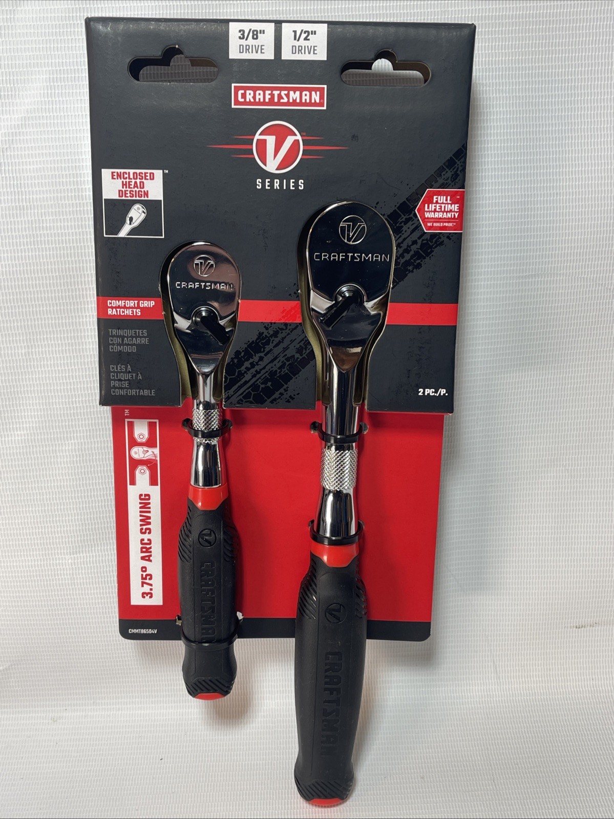 CRAFTSMAN V-SERIES 3/8 & 1/2 Inch Drive, Comfort Grip, 2 Pack (CMMT86504V) New