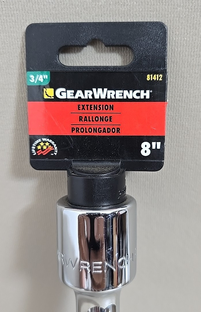 GearWrench 3/4″ Inch Drive 8″ Inch Chrome Extension – 81412 NEW