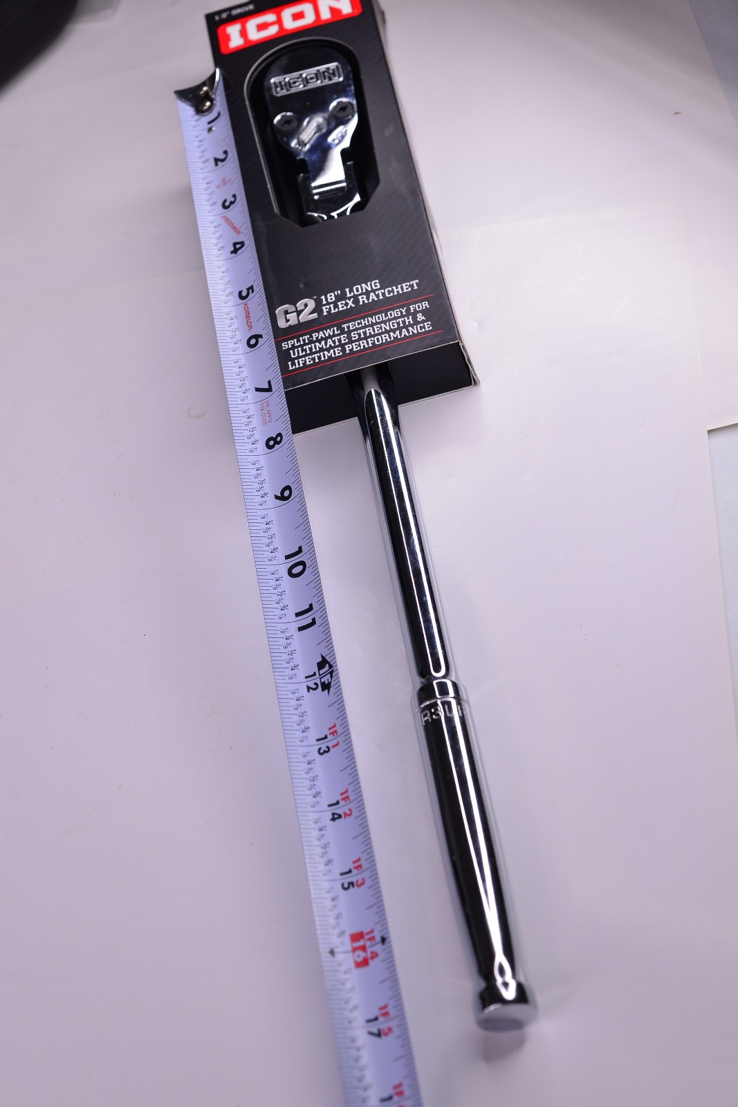 New ICON G2 Series 1/2″ Drive R3LF FLEX Ratchet Long Handle 18 Inches Long 70423
