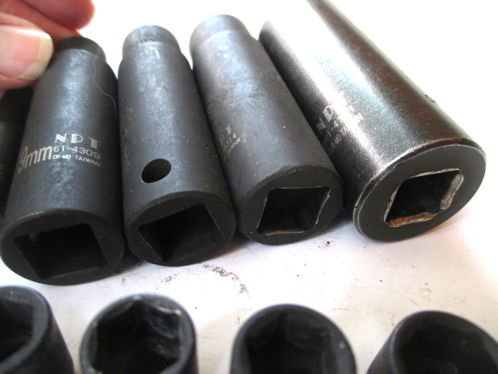 NPT 15 PIECE Impact Socket Set Metric 3/8, 1/4, & 1/2″ Drv Shallow/Deep 5.5-21mm