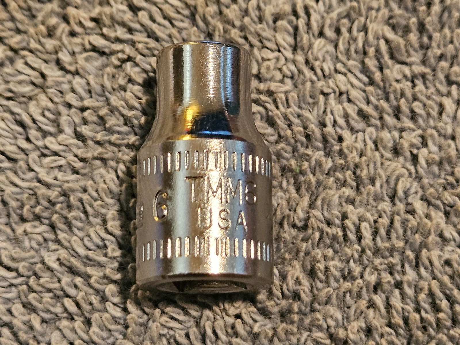 Vintage Snap On USA 6mm 6 Point 1/4″ Drive Shallow Socket TMM6
