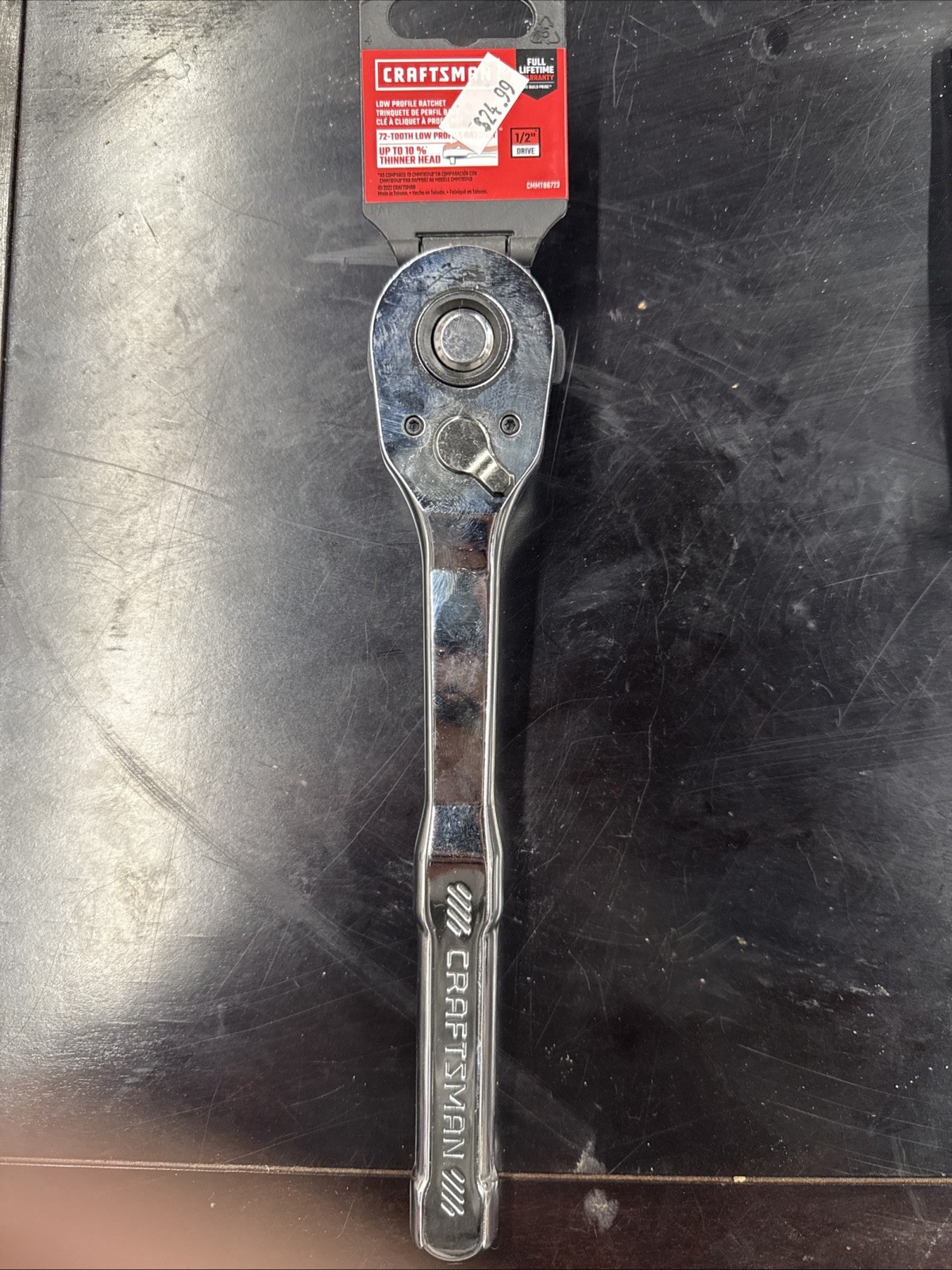 Craftsman CMMT86723 1/2″ Dr Low Profile 72 Tooth Full Polish Ratchet New