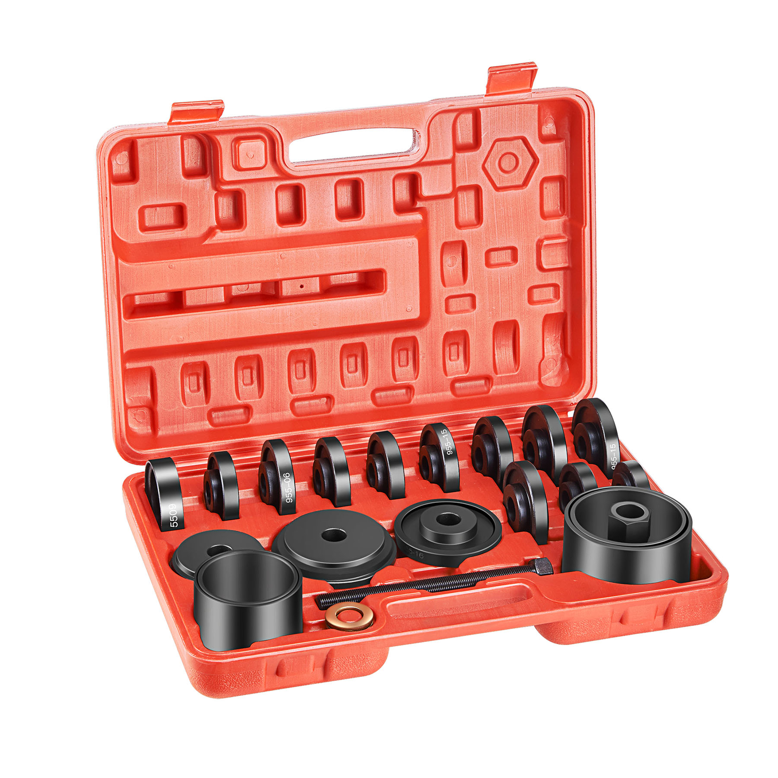 23 PCs Front Wheel Drive Bearing Removal. Adapter Puller Pulley Tool Kit Case sw