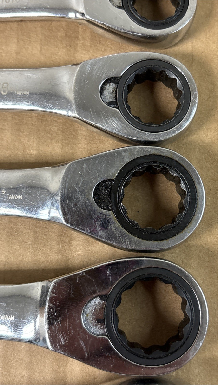 Blue Point Tools Reversible Short Stubby Ratcheting Combination Wrench Set of 7
