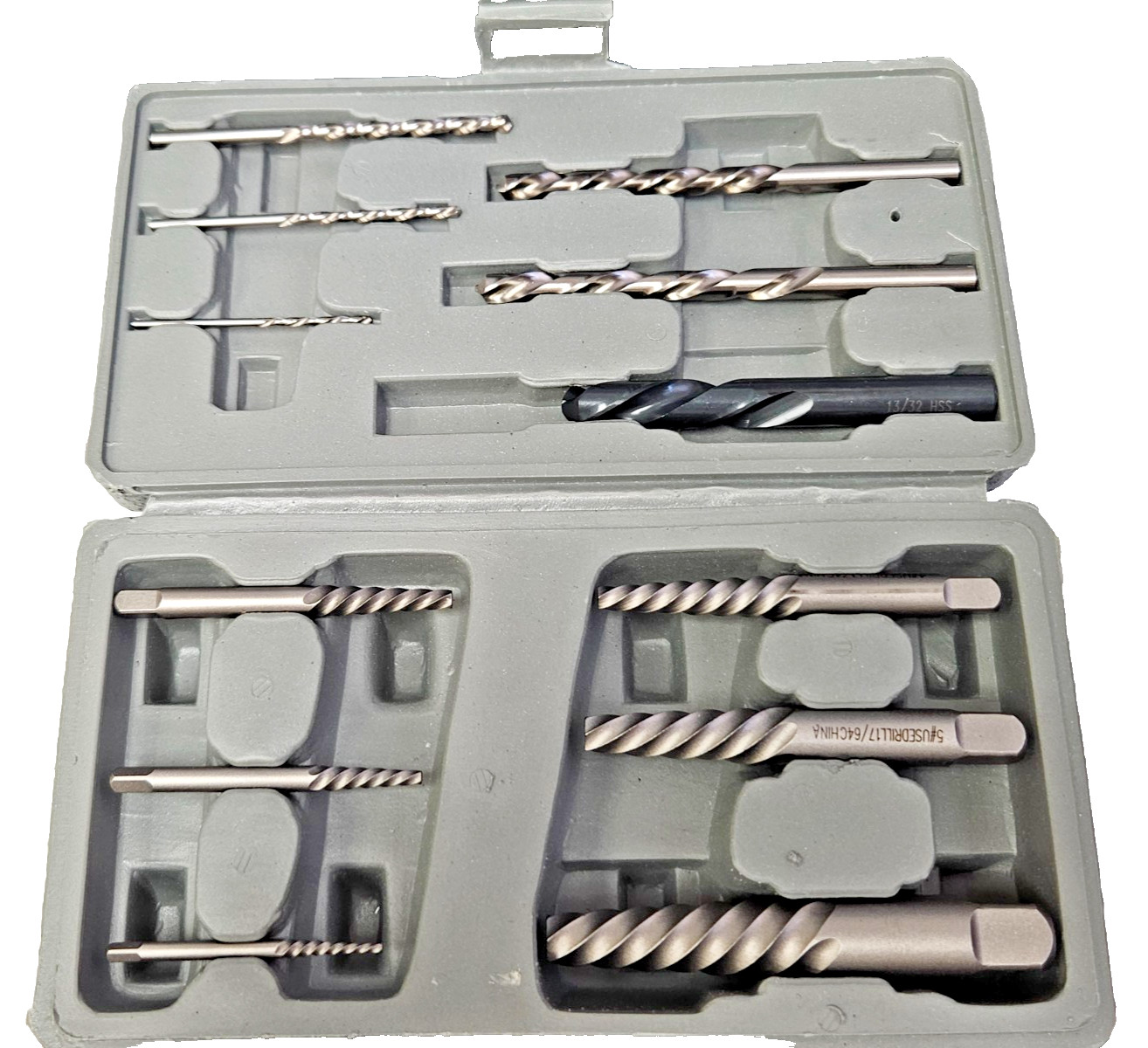 12 Pc Screw Extractor Set DEWEZS1-6W/DRL w/ LH Drill Bits & #2 – #6 Extractors