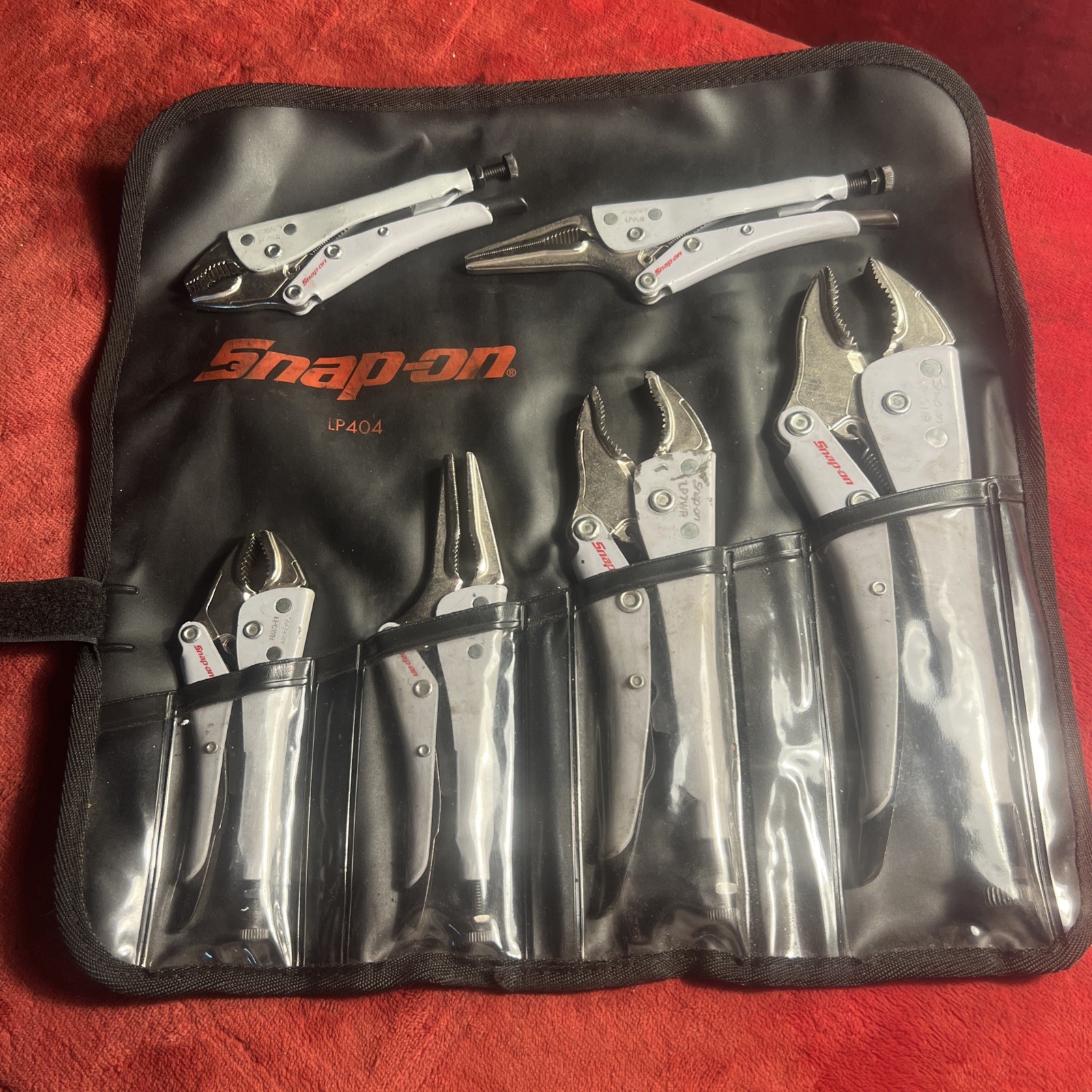 Snap On lp404 6 pc locking pliers combination set in pouch
