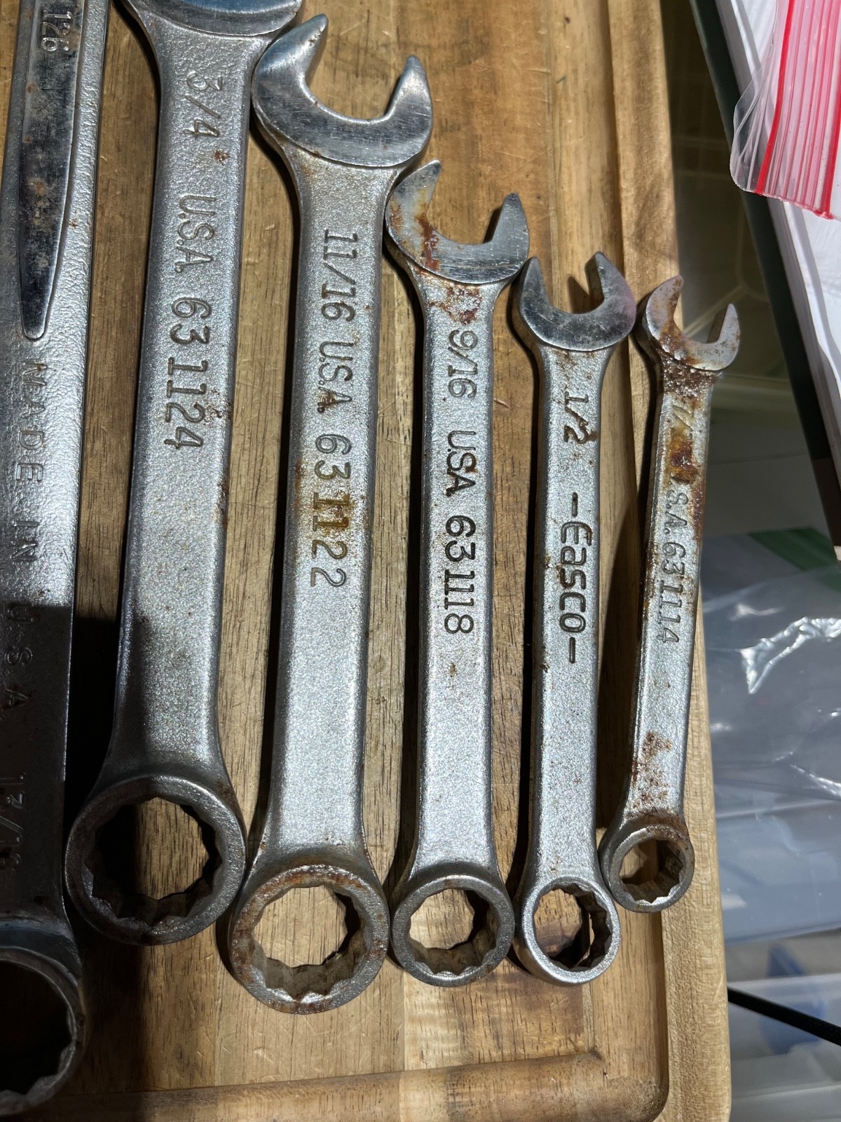 Easco comvinatioin wrenchs SAE (28052)