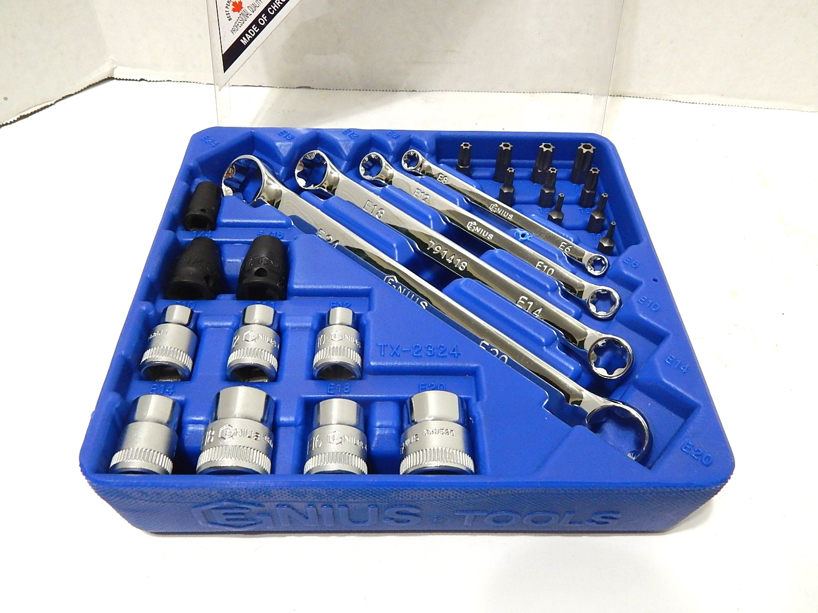 GENIUS TX-2324 24 PC STAR WRENCH SET