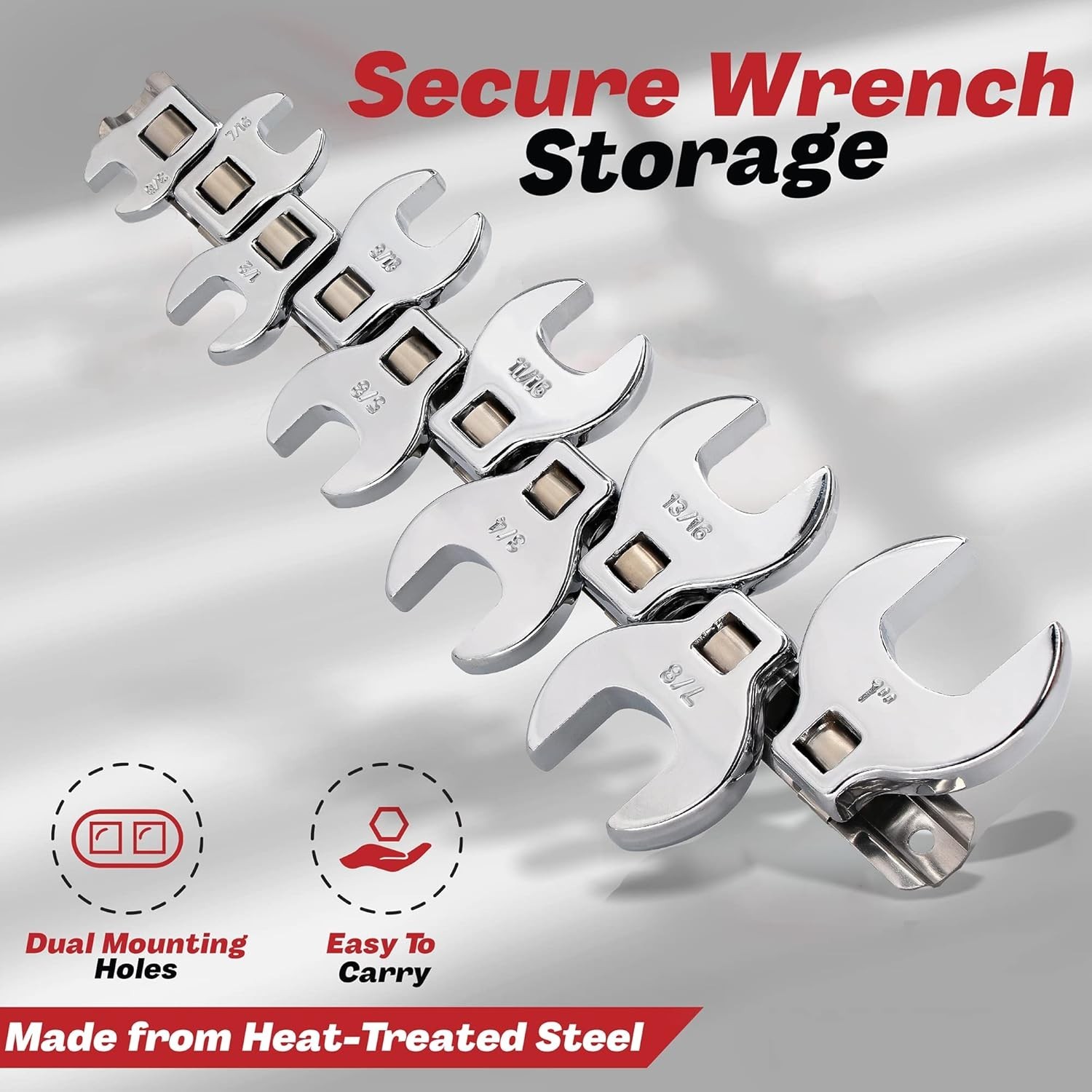 High Torque 150 ft-lbs Crowfoot Wrench Kit – Chrome Finish for Durability