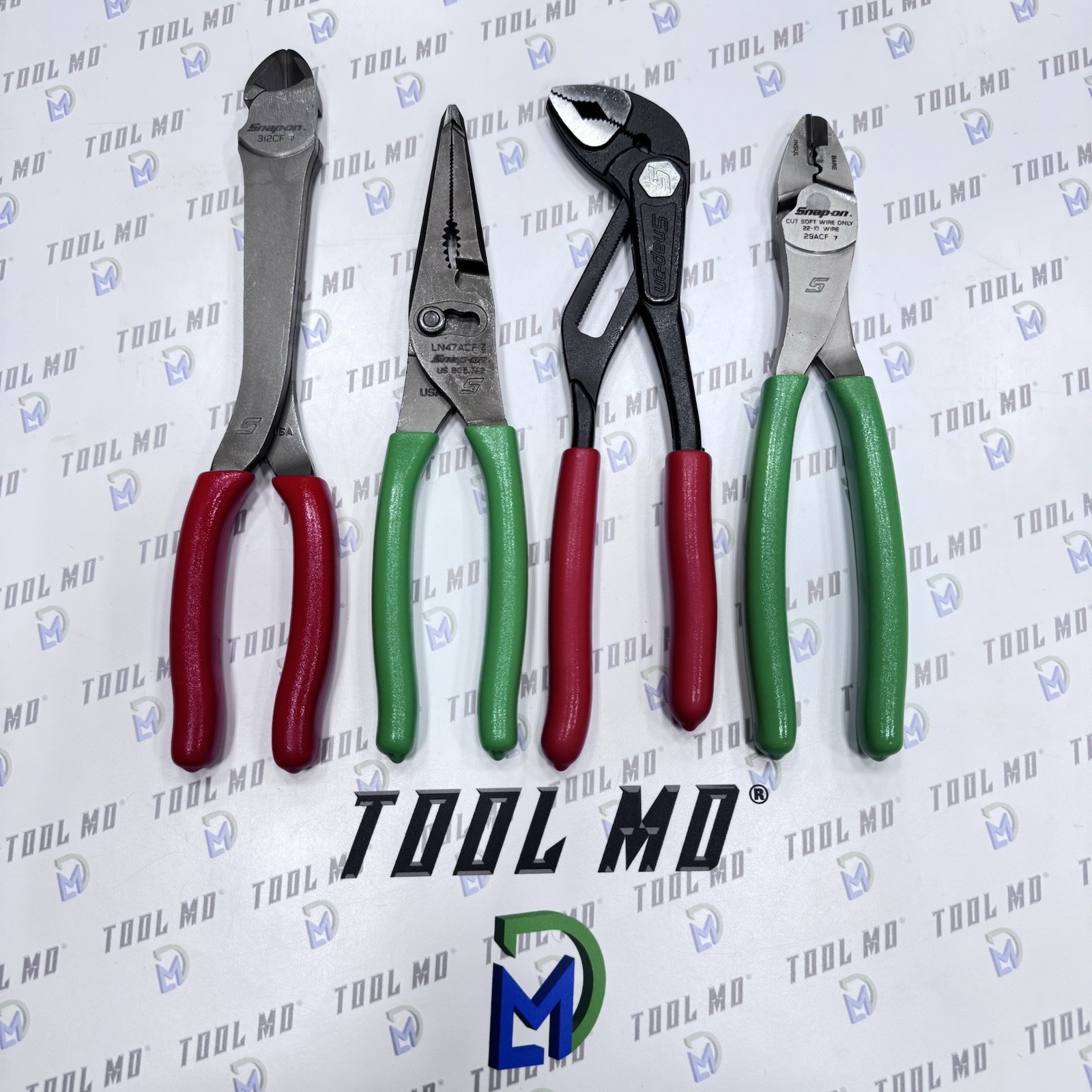 Snap-on Tools USA NEW 4pc Assorted Plier Set w/ To-Go Bag LN47ACF 312CF