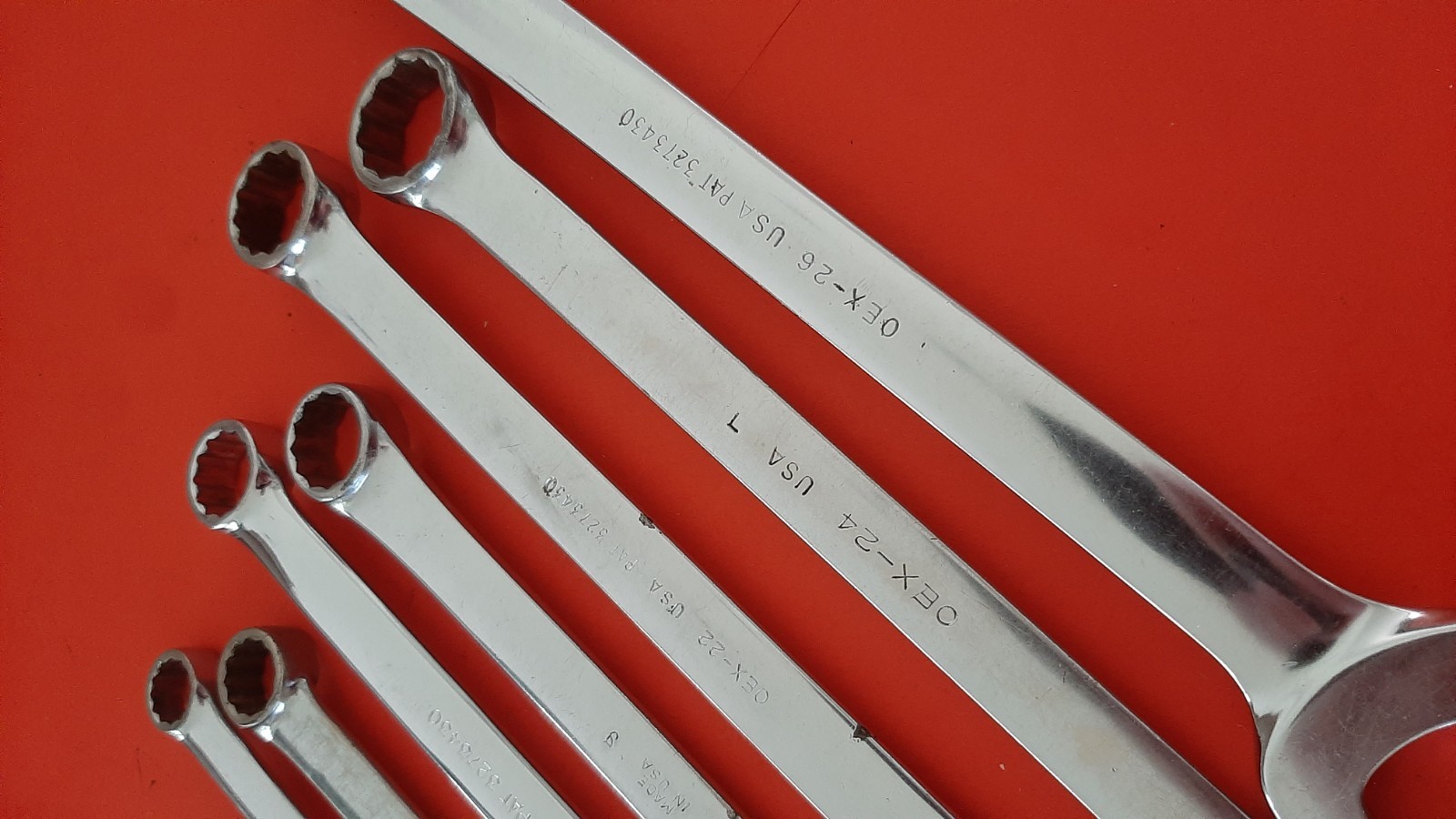 Vintage Snap-on Tools USA 7pc SAE Combination Wrench Set 3/8″ – 3/4″ OEX 601