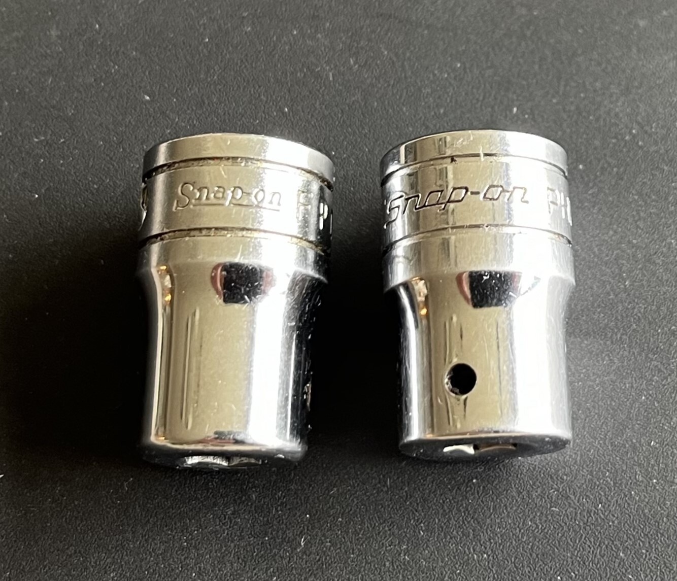 Vintage Underline Snap-on 3/8″ Drive PZ DR #2 FPD22 and FP32A #3 bit sockets