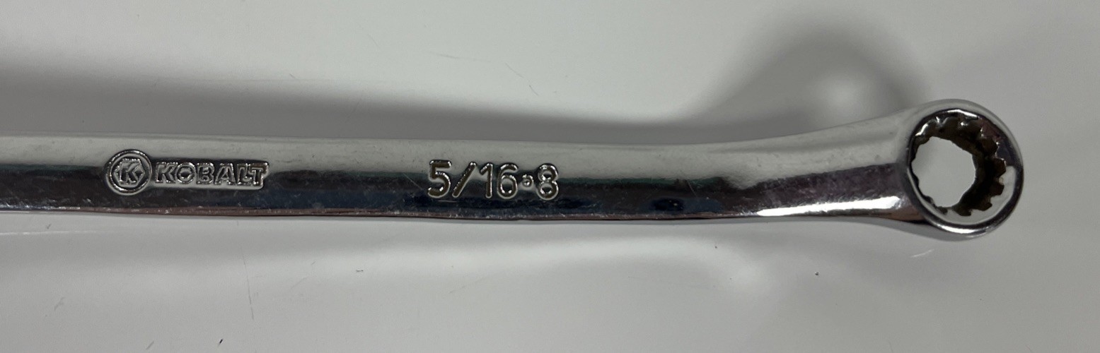 Kobalt Double Box End Wrench Offset 5/16-8 & 11/32-9 Metric & SAE Both Ends