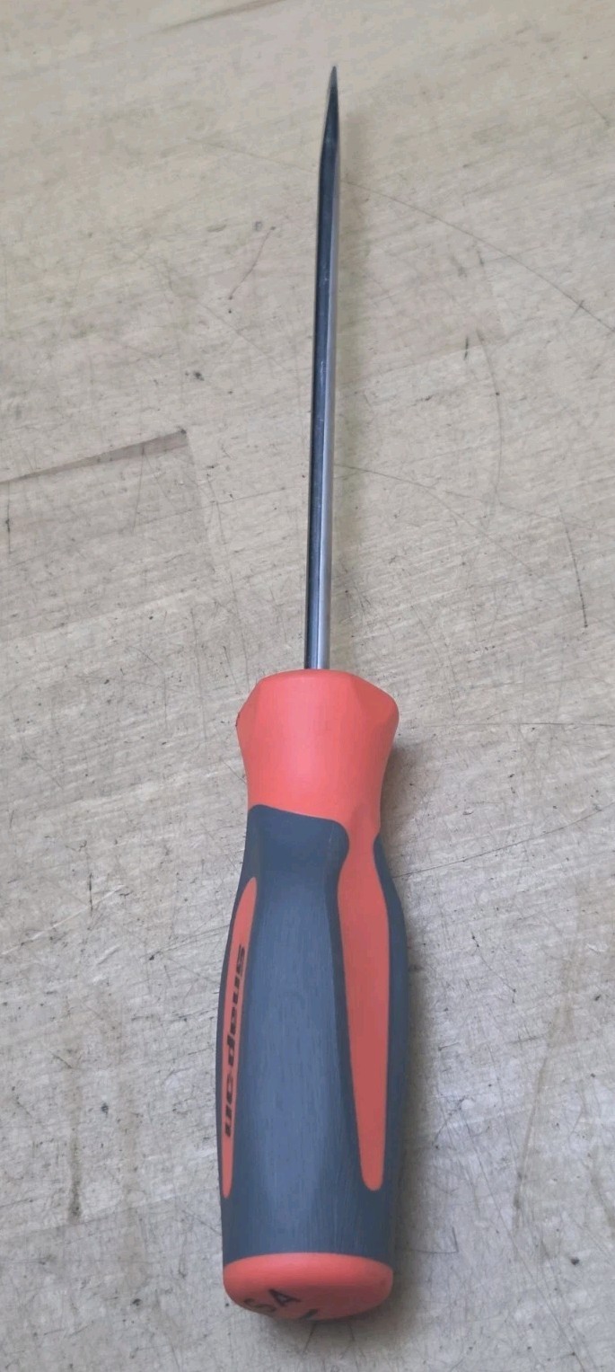 New Snap On SHD146O-3/16″ Flat Tip X 10″ Long Blade Orange Hard Grip Screwdriver