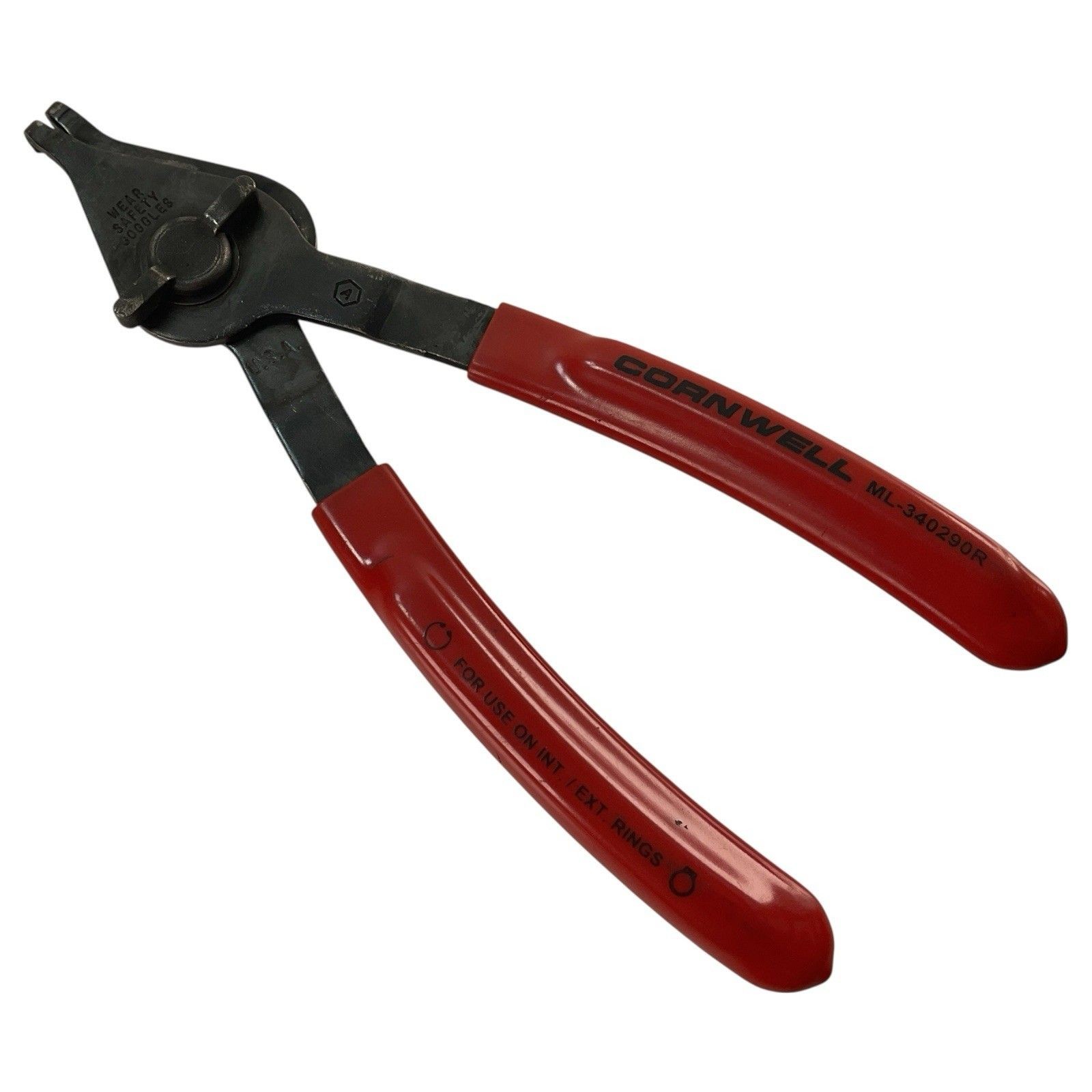Cornwell ML-340290R Snap Ring Pliers Reversible Internal External 7.5 Inch Red