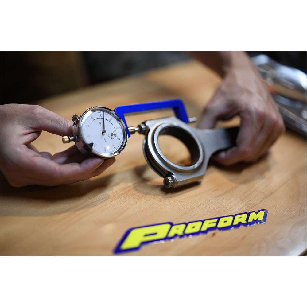 Proform Engine Connecting Rod Bolt Stretch Gauge Tool 66788; 0 to 1″ Blue Steel