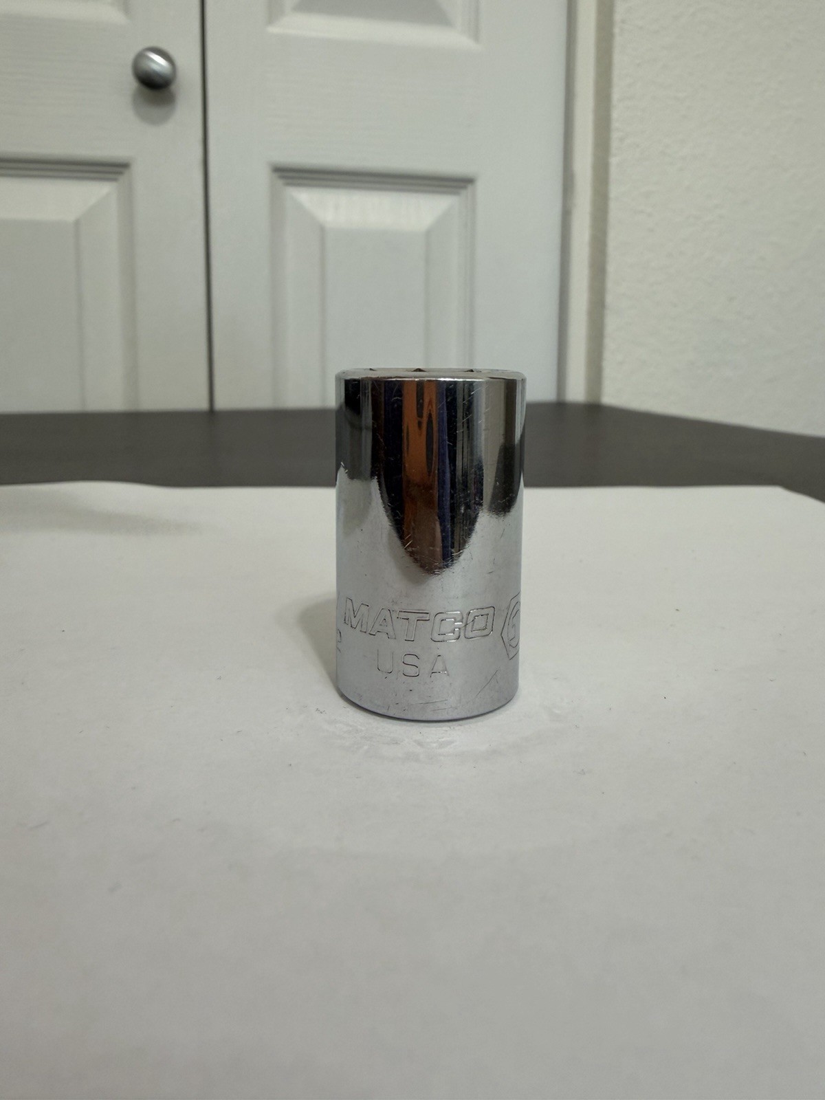 Matco 1/2″ Shallow Socket 3/8″ Drive 8 Point Double Square B168 USA