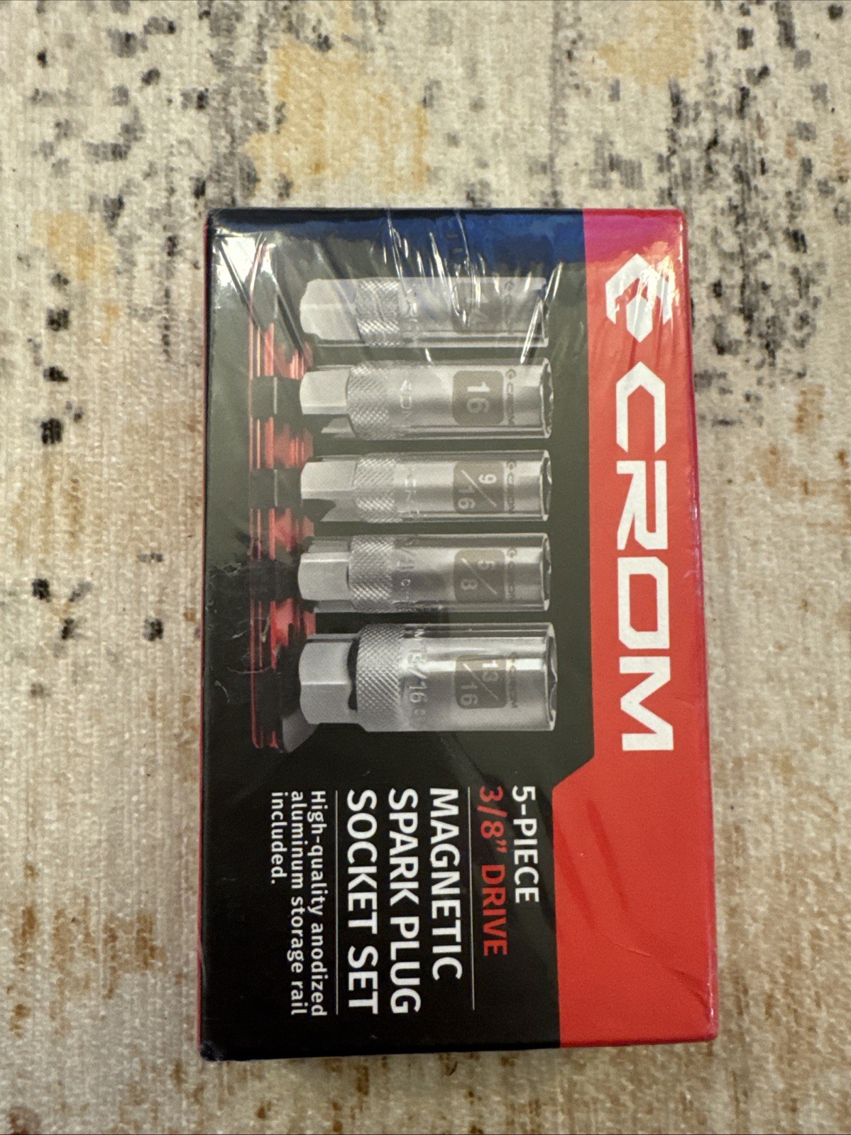 Spark Plug Socket Set High Visibility 3/8-Inch Drive SAE Metric Heat Treated NEW