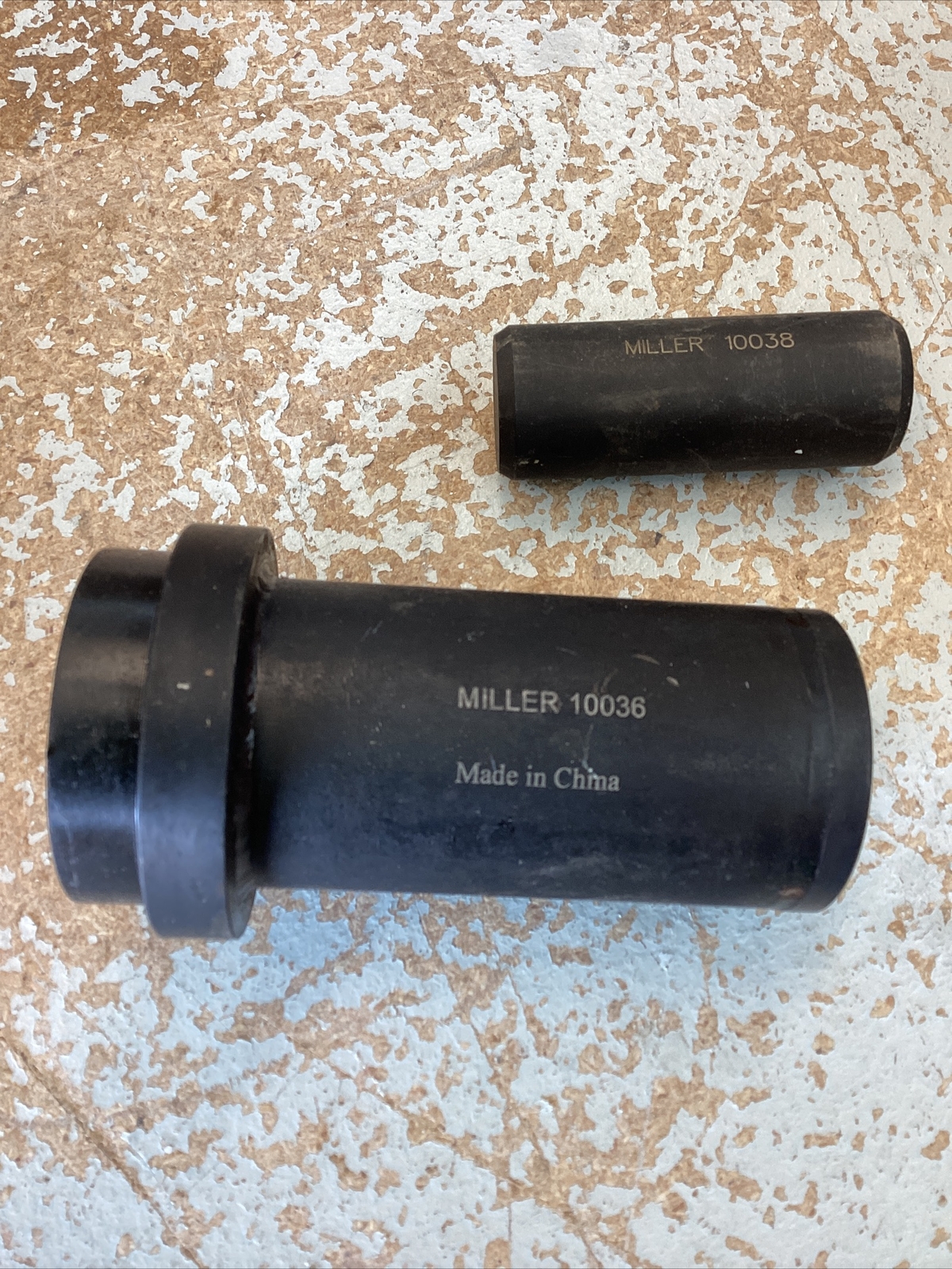 MILLER TOOL 10036 & 10038 BEARING CUP INSTALLER & END PLAY PLUG SET