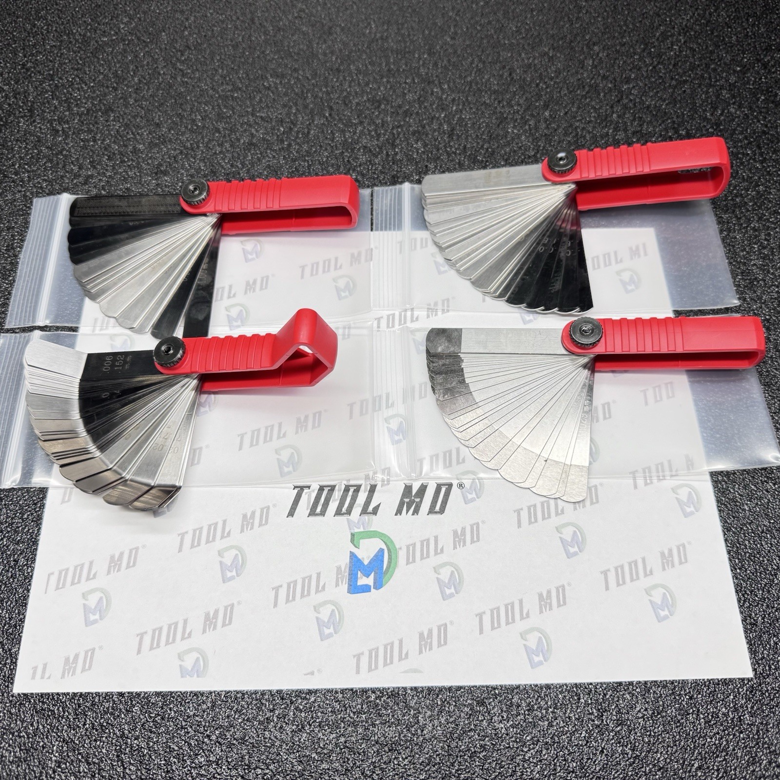 Snap-on Tools USA NEW RED 4pc Offset 45° & Straight Feeler Gauge Blade Sets