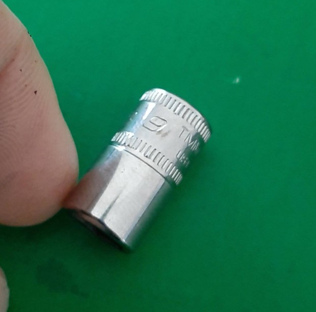 2007 Snap-on Tools USA 1/4″ Drive 9mm 6pt Point Shallow Chrome Socket TMM9