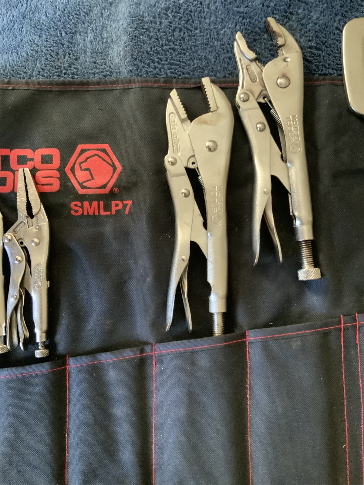 Matco Smlp7, 7pc Locking Pliers Set, 1 Is Broken..l.see Descrip