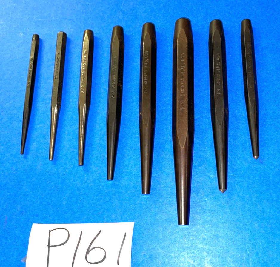 MAC TOOLS NEW 8 PIECE TOTAL 6 PIECE STARTER/MACHINE PUNCH SET + 2 CENTER PUNCHES
