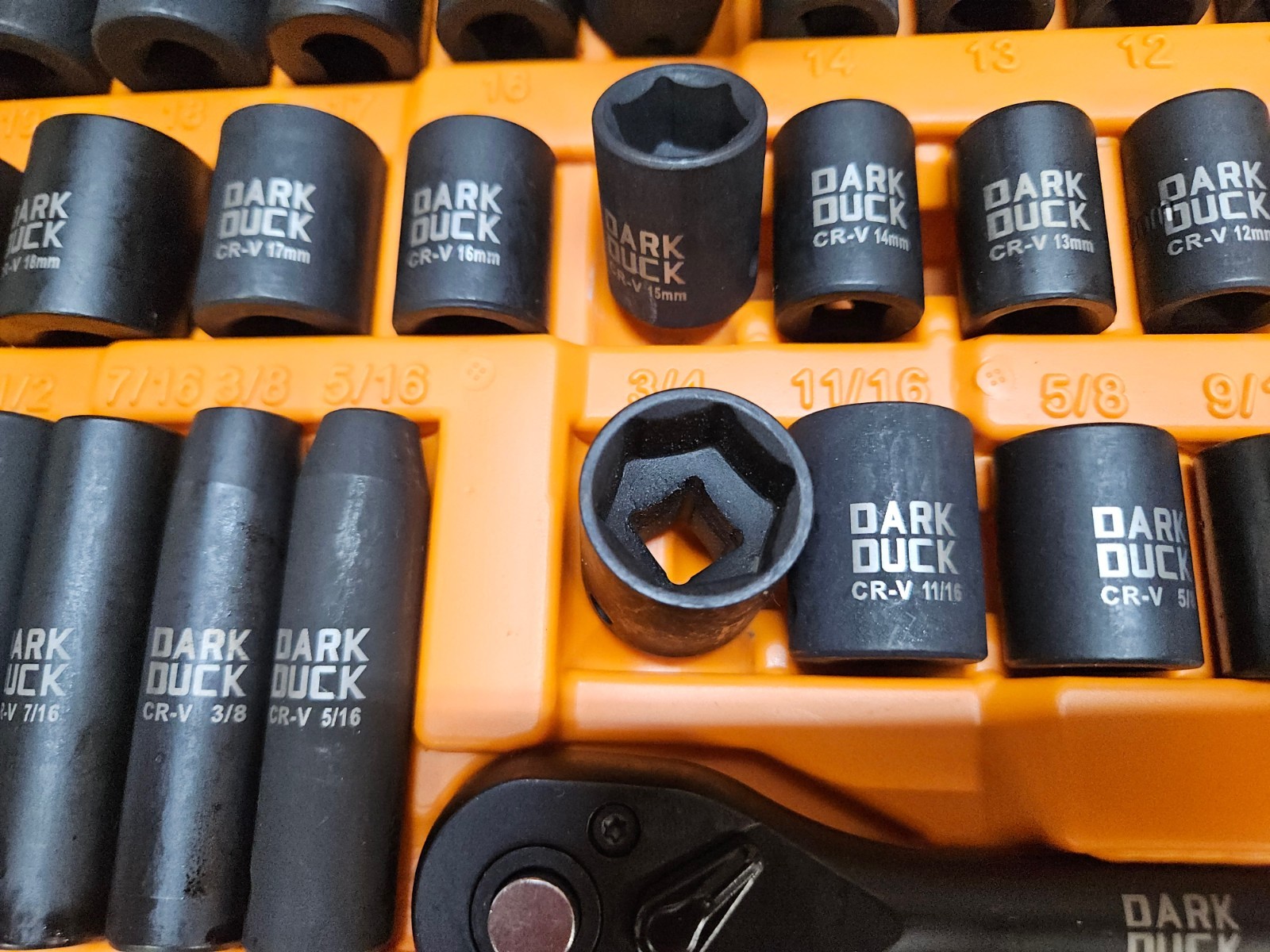 50 Piece 3/8-Inch Drive Impact Socket Set Master SAE-Metric