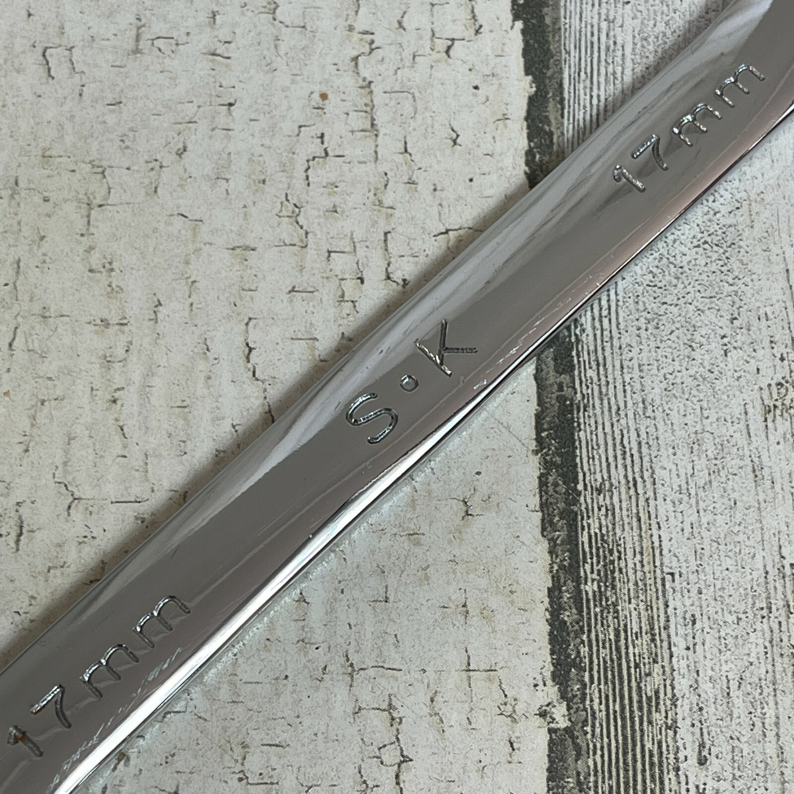 S-K Tools USA 17mm SuperKrome® Metric Combination Wrench 88317 12 Pt SK Polished