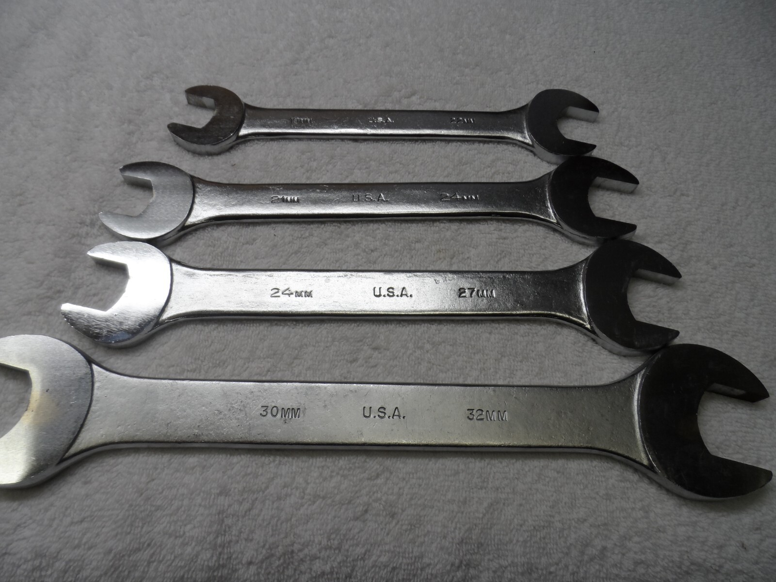 Duro Indestro Metric MM Open End Wrench Set made in USA up to 32mm (10 pcs)