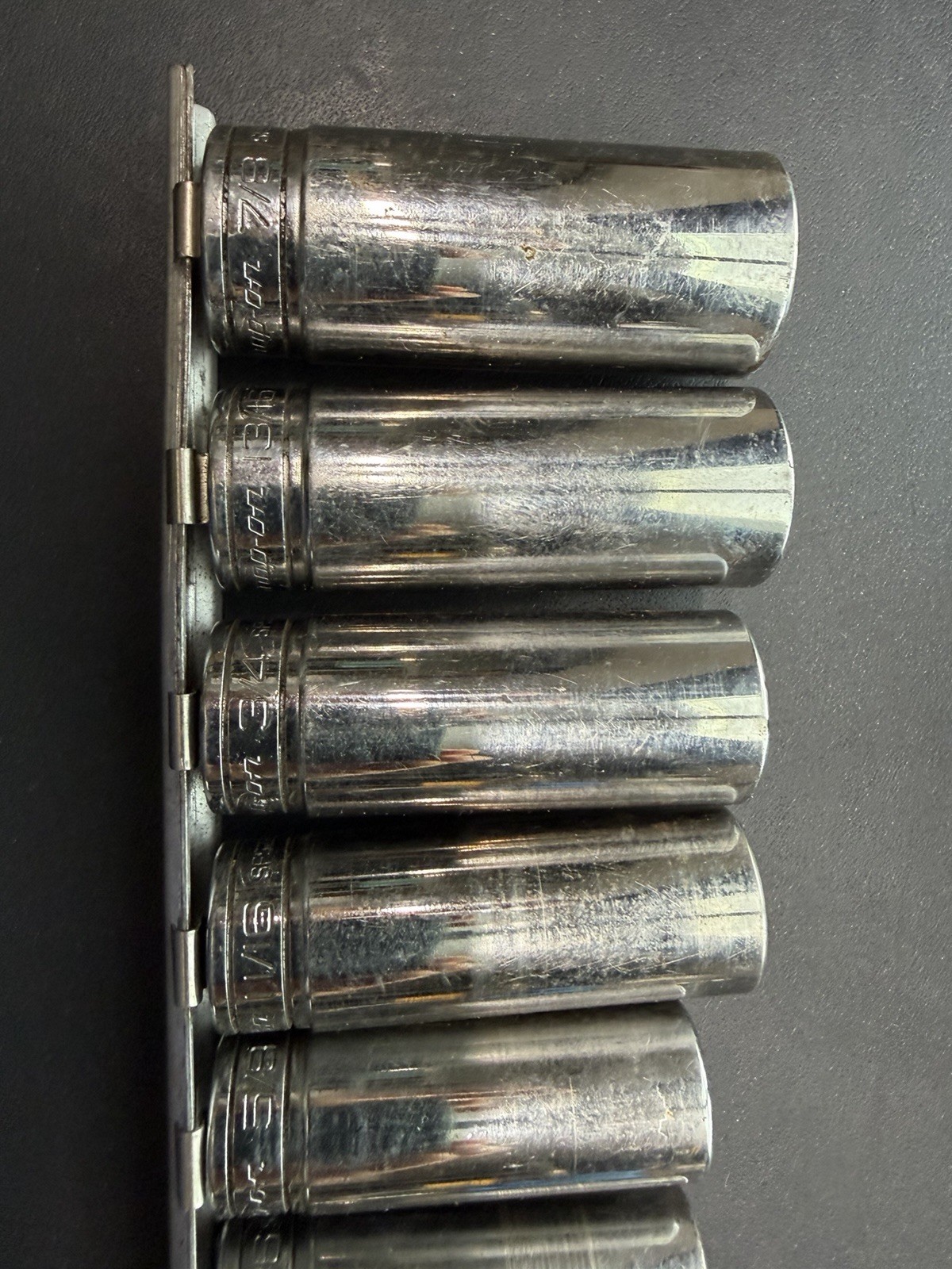 Snap-on Tools 11pc 3/8″ Drive SAE 6pt DEEPWELL Socket Set 1/4″ TO 7/8″