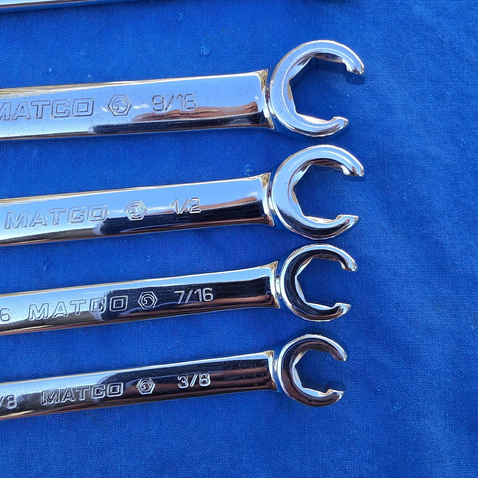 Matco 5pc 3/8” – 5/8” SAE Line Flare Nut Combo Wrench Set