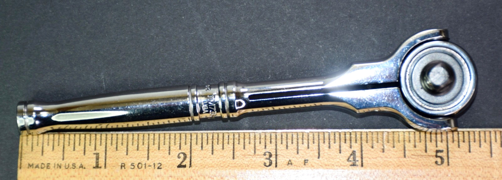 Snap On Tools TM738 1/4″ Drive Swivel Flex Roto Head Ratchet Rare Non Use, USA!