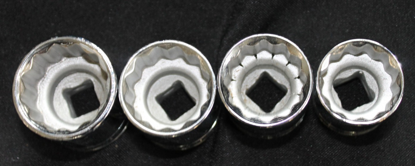 Vintage S-K Sockets 40132, 40134, 40136, 40138 1″ to 1 3/16″ Brand New Set of 4