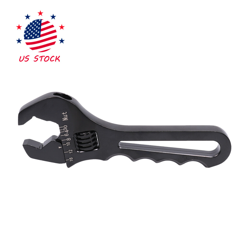 Adjustable Wrench Aluminum Tool Spanner Black 3AN-16AN New For Hose End Fitting