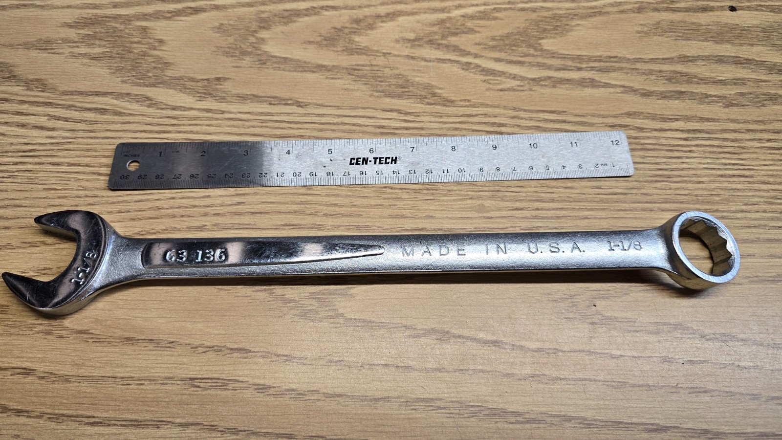 Easco Combination Wrench USA 1-1/8” 63 136 MADE IN USA
