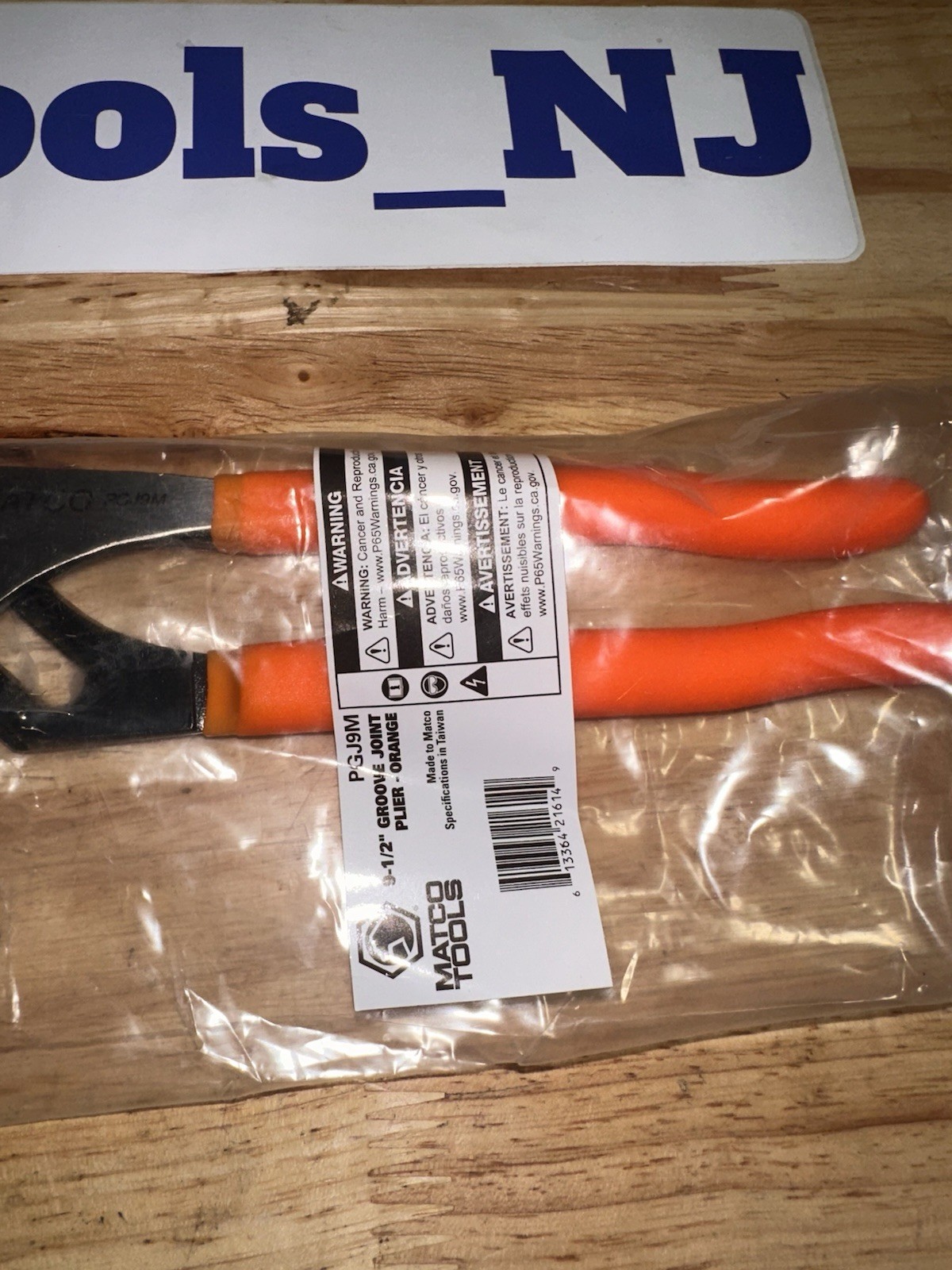 Matco Tools PGJ9M 9-1/2″ Slip Joint Groove Pliers w/ Orange Grip NEW