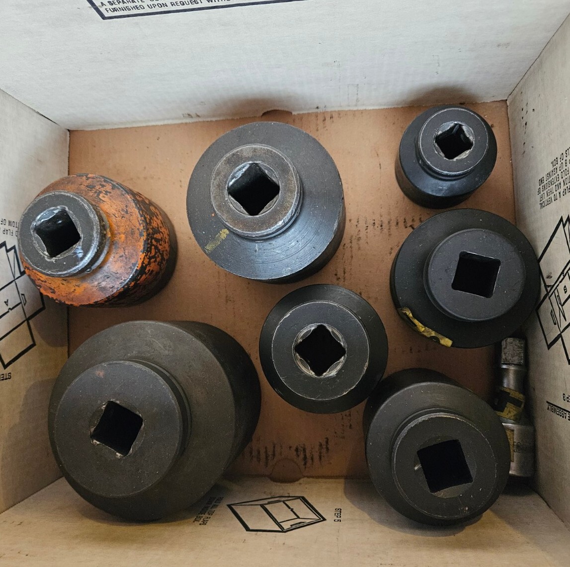 Various Large SAE Impact 6 Point 1” Drive Sockets – Wright, Proto 1-5/16″ to 4″