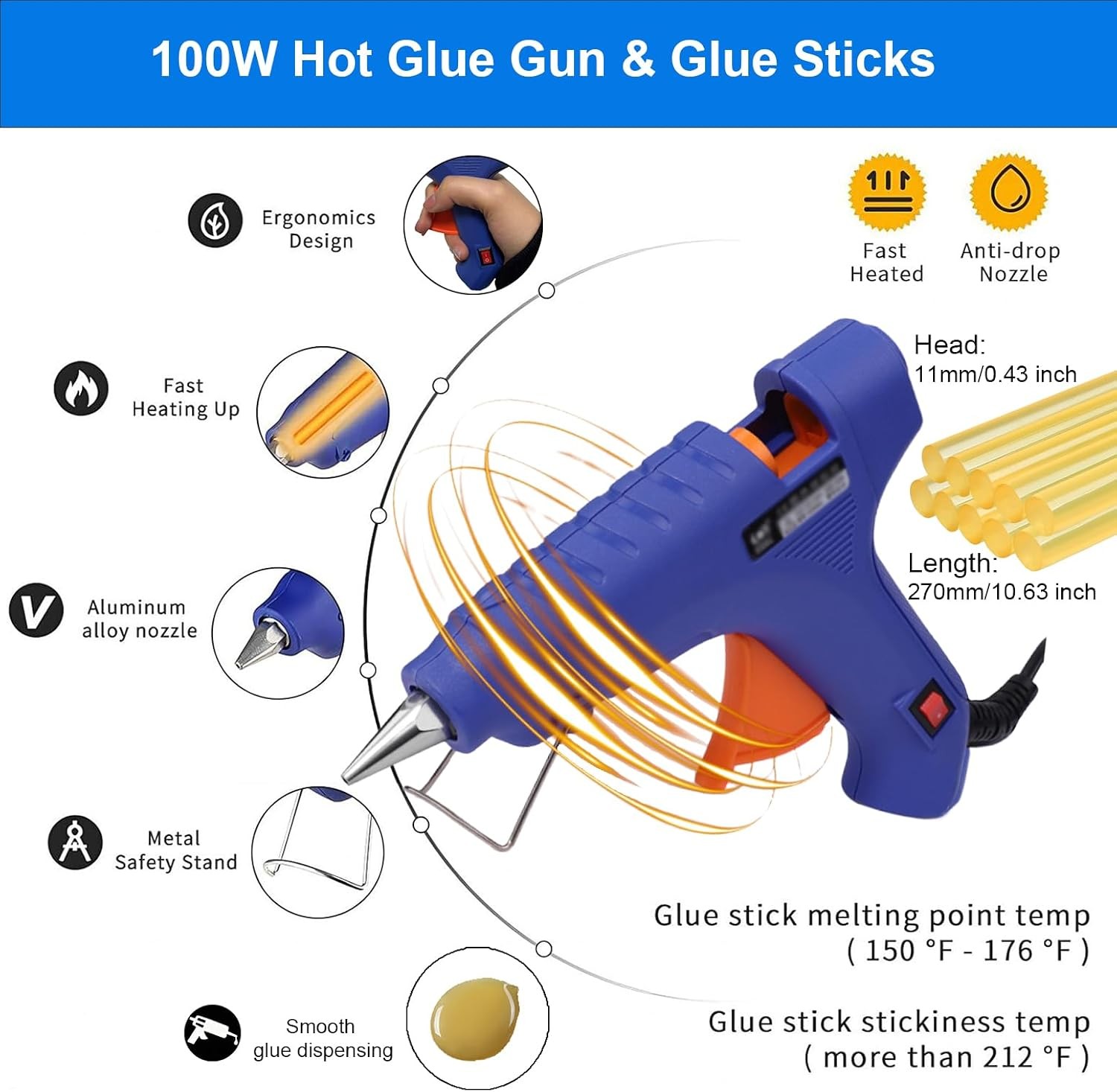 59PCS Dent Repair Kit Golden Lifter, Bridge Puller, Hot Glue Dent Puller and PDR