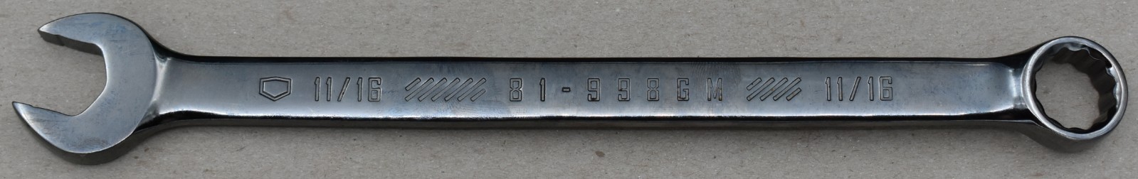 CRAFTSMAN GUNMETAL 81-998GM, 11/16″ SAE, 12-POINT, COMBINATION WRENCH