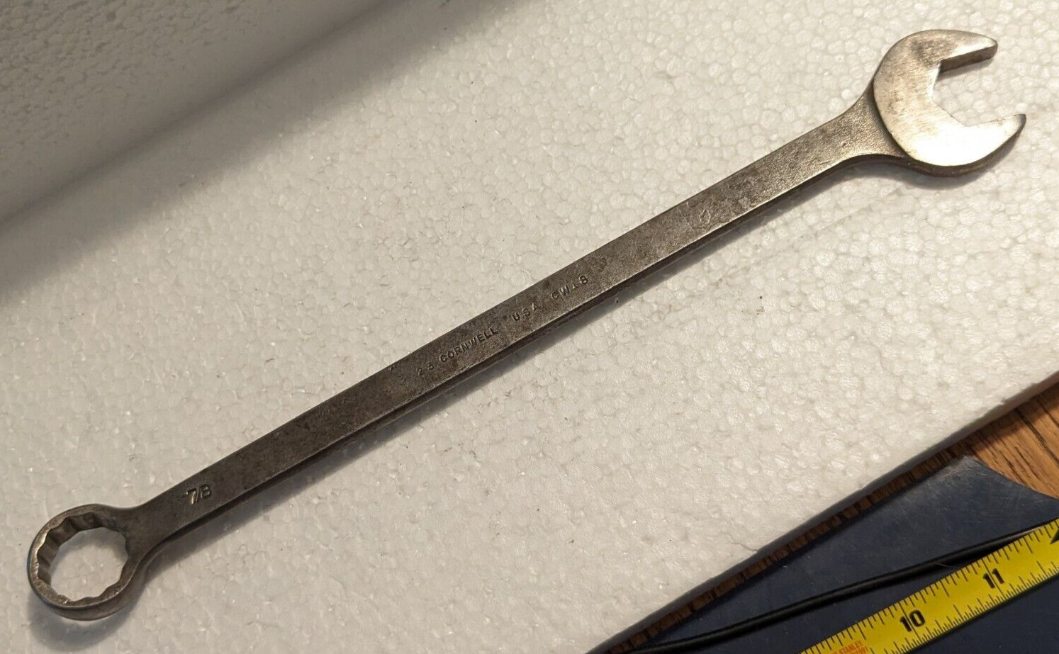 Vintage Cornwell Tools CW18 – Combination Wrench – 7/8″ SAE- 12 Point – 12.5 in