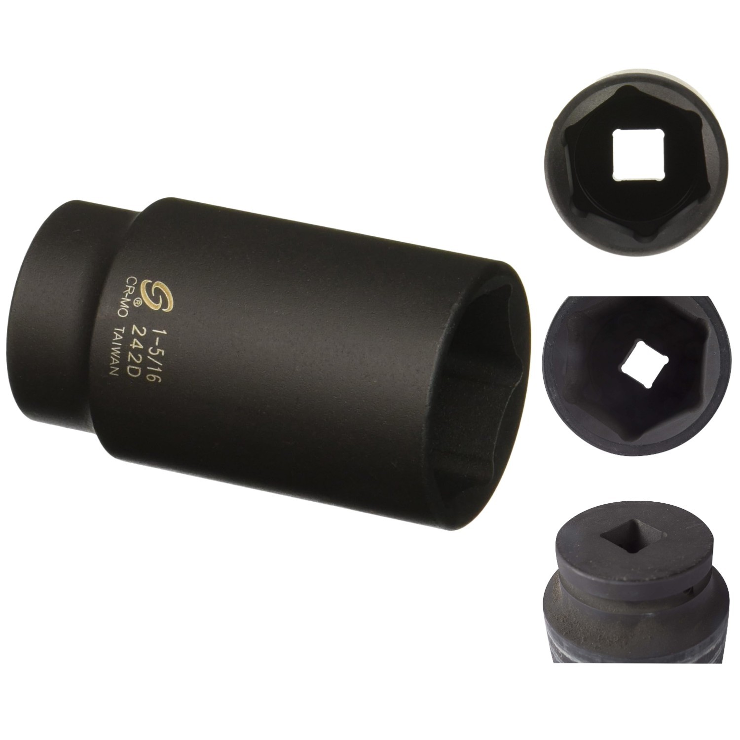 242D 1/2-Inch Drive 1-5/16-Inch Deep Impact Socket – Chrome Molybdenum Strength