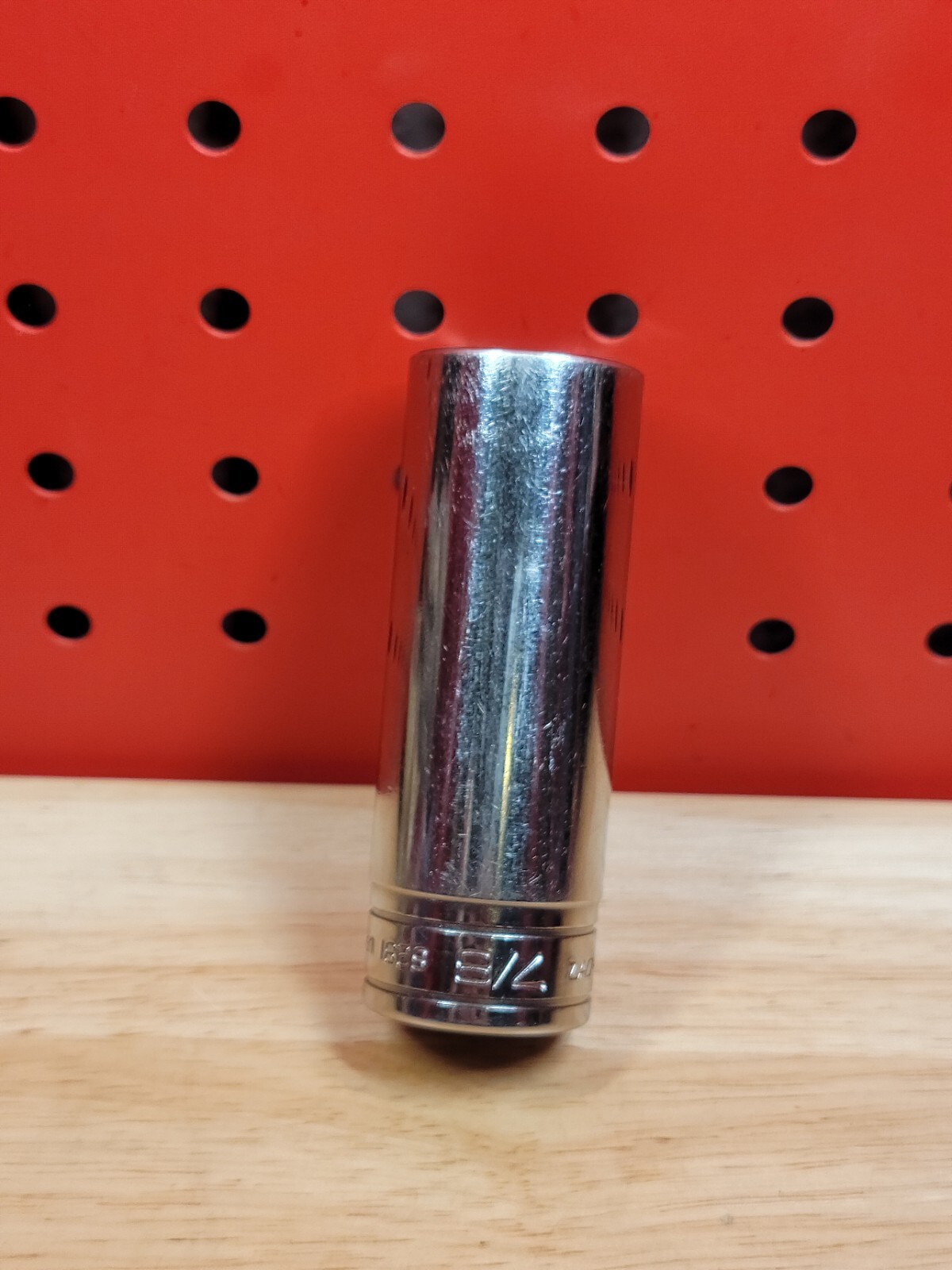 Snap-on Tools S281 7/8″ 1/2″ Drive 12-Point SAE Deep Chrome Socket USA