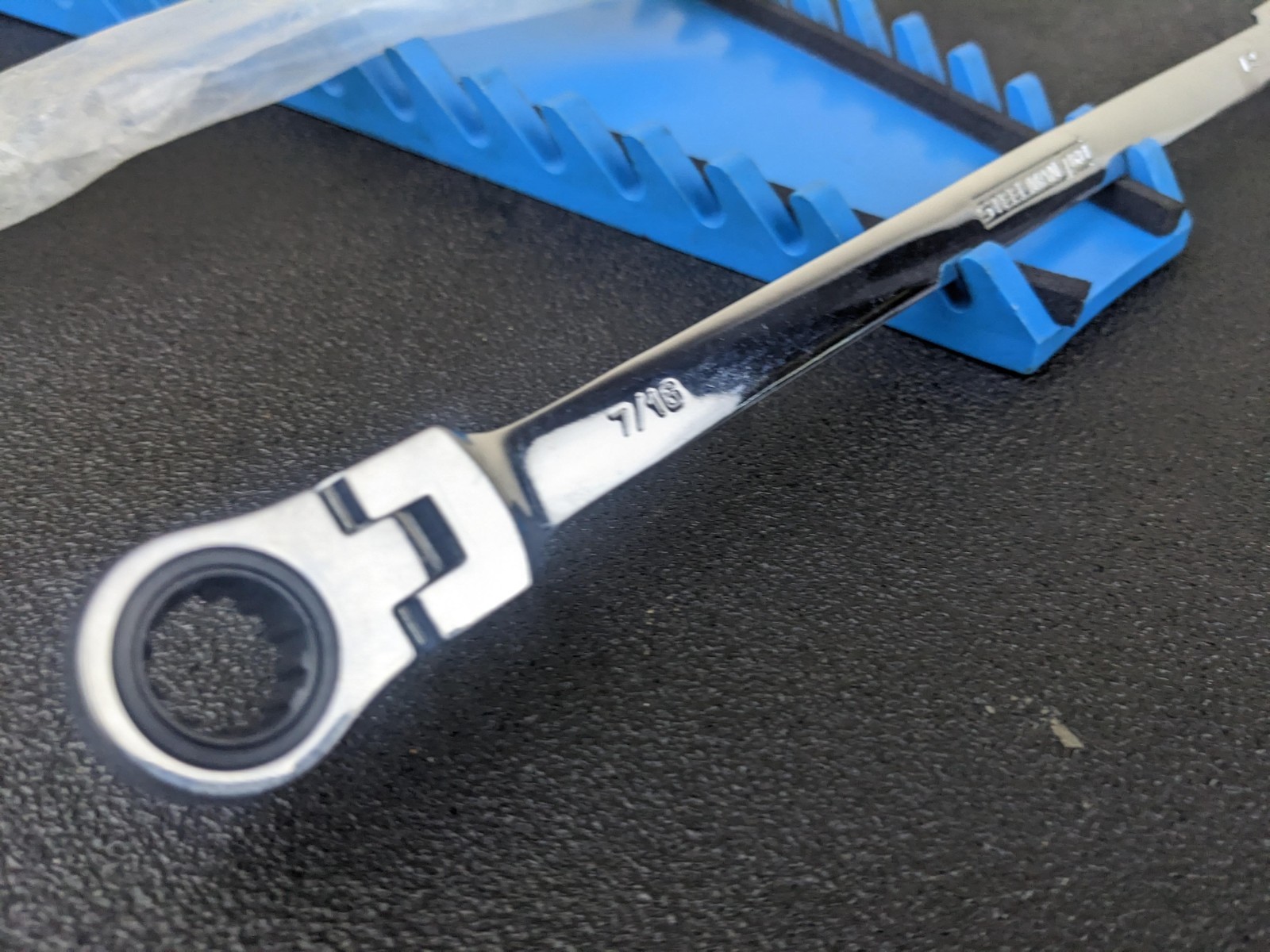 #bk170 Steelman Pro 7/16″ x 1/2″ SAE Flex Double Box End Ratcheting Wrench