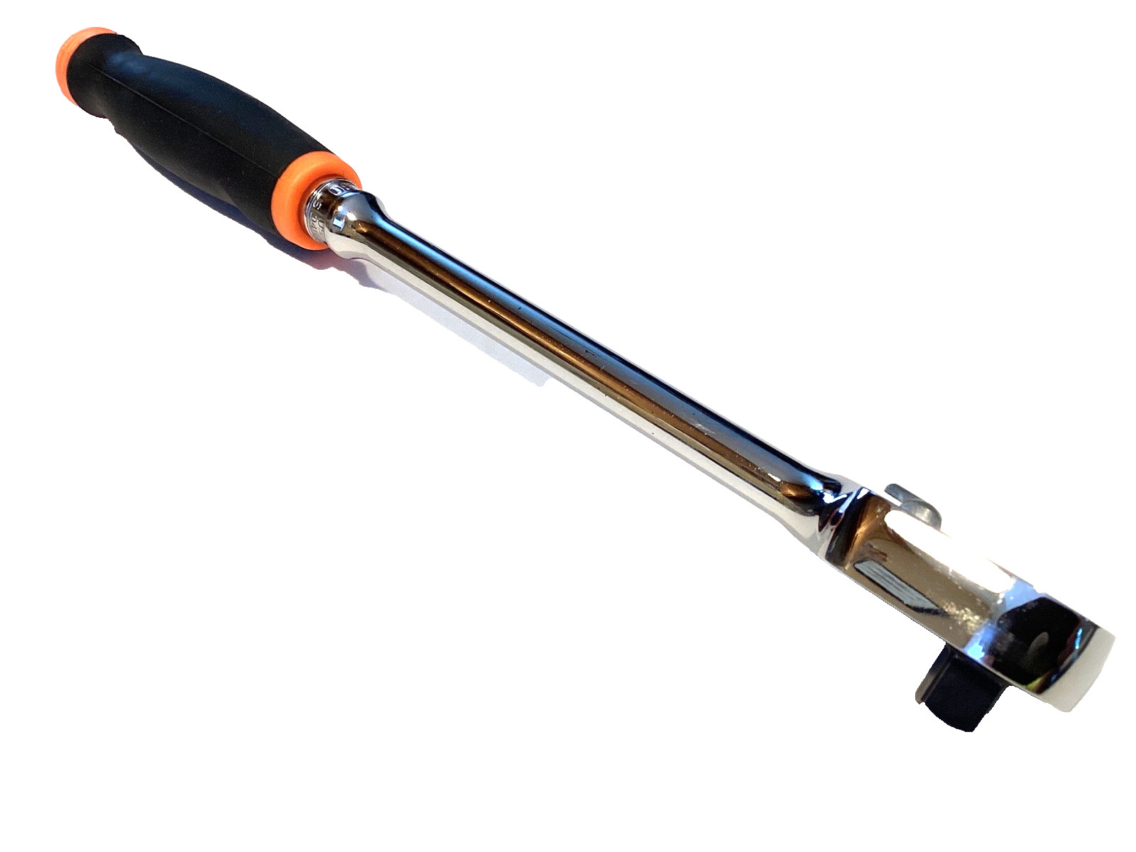 Snap On Tools 3/8” Drive ORANGE Soft Grip Long Handle Ratchet FHL80 NEAR MINT