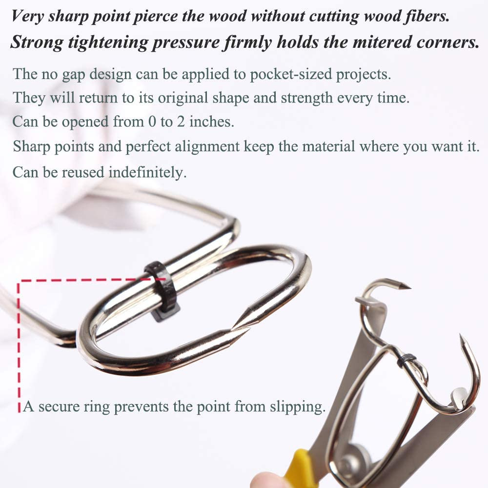 8 Miter Clamps & Miter Spring Pliers Woodworking 3.5mm, Picture Frames Wood Trim