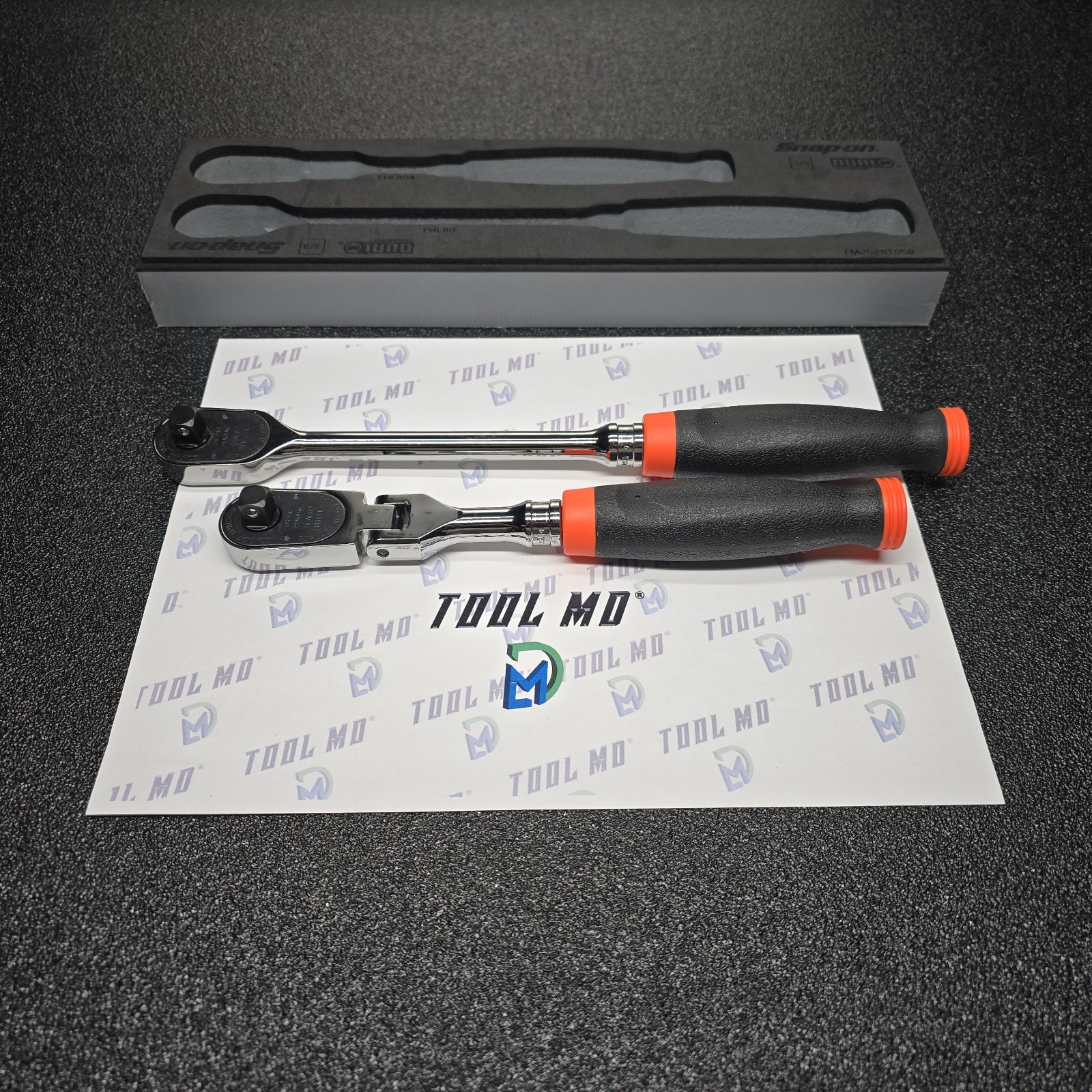 Snap-on Tools USA ELECTRIC ORANGE 2pc 3/8″ Drive 100 Tooth Cynergy Ratchet Set